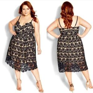 New! City Chic So Fancy‎ Dress - navy, size 24